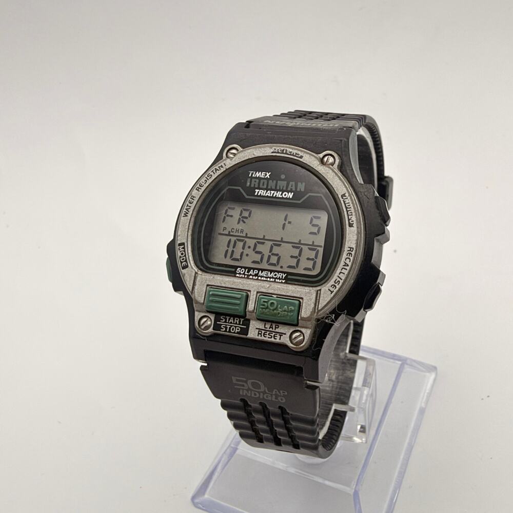Timex Ironman Triathlon 50-Lap Digital Sports Watch Working New Battery
